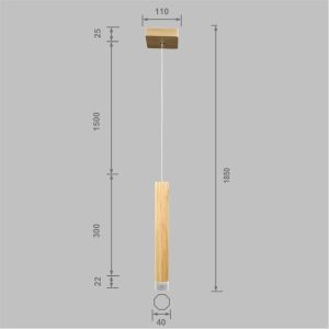 Wooden 8-angled Prism Lume B-115 - Image 5