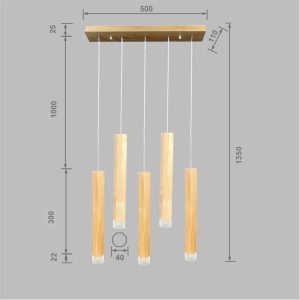 Wooden 8-angled Prism Lume B-155 - Image 6