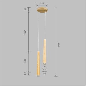 Wooden Cone Lume B-22 - Image 5