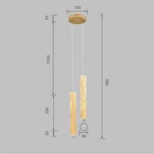 Wooden 8-angled Prism Lume B-25 - Image 5