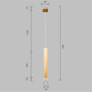 Wooden 8-angled Prism Lume B-105 - Image 2