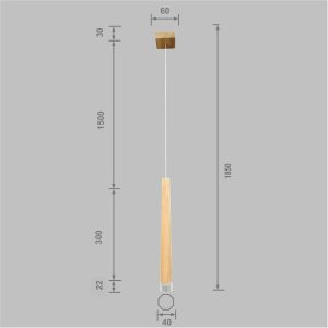 Wooden 8-angled Pyramid Lume B-106 - Image 2